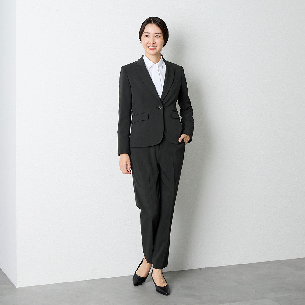 美品★イオントップバリュ★濃紺ビジネススーツセット ★BB6チェック柄 美品 イオン トップバリュー メンズスーツ セットアップ