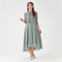 Bo・Dre(ボ・ドレ) ハイネックレースフィッシュテールドレス レディス 245BD142AS(ウスミドリ-M)