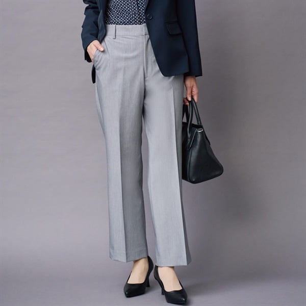 オフィス 定番ストレートパンツ レディス ESPRITMUR(エスプリミュール) 255ES287CT(ウスクロ-XL)