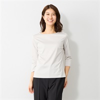 ボートネック7分袖カットソー レディス ESPRITMUR (エスプリミュール) 255ES474CT(ウスクロ-M)