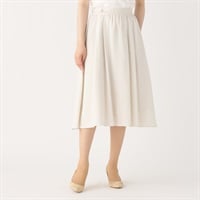 EMMA JAMES (エマジェイムス) 麻調ツイルベルト付きフレアースカート レディス