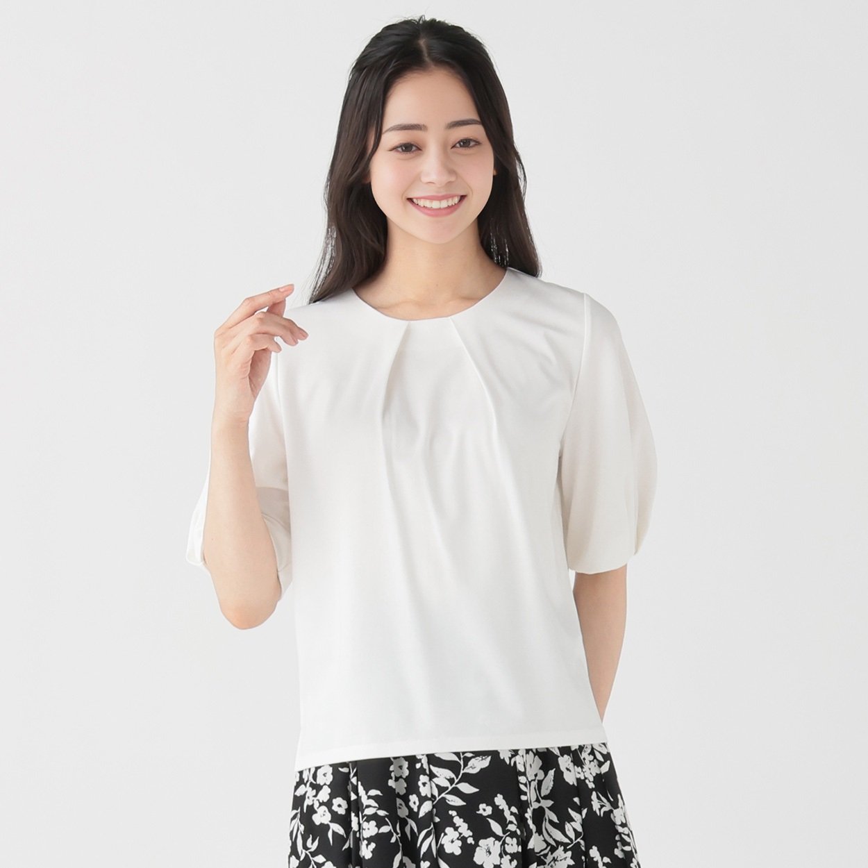 エマジェイムス 【新品】EMMA JAMES プルオーバーシャツ ストライプ 両面Vネック ポリ×綿 9号 M ヘザーネイビー 杢紺×白 売れ筋商品|||レディース ポイント20倍対象商品】EMMA JAMES (エマジェイムス) ウエスト