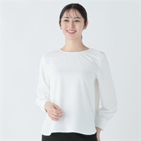クルーネックブラウス レディス ESPRITMUR(エスプリミュール)(シロ-M)