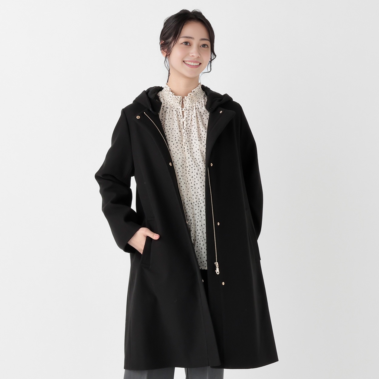 AirWOOLISH 2WAY比翼ロングコート レディス Purelast(ピュアラスト