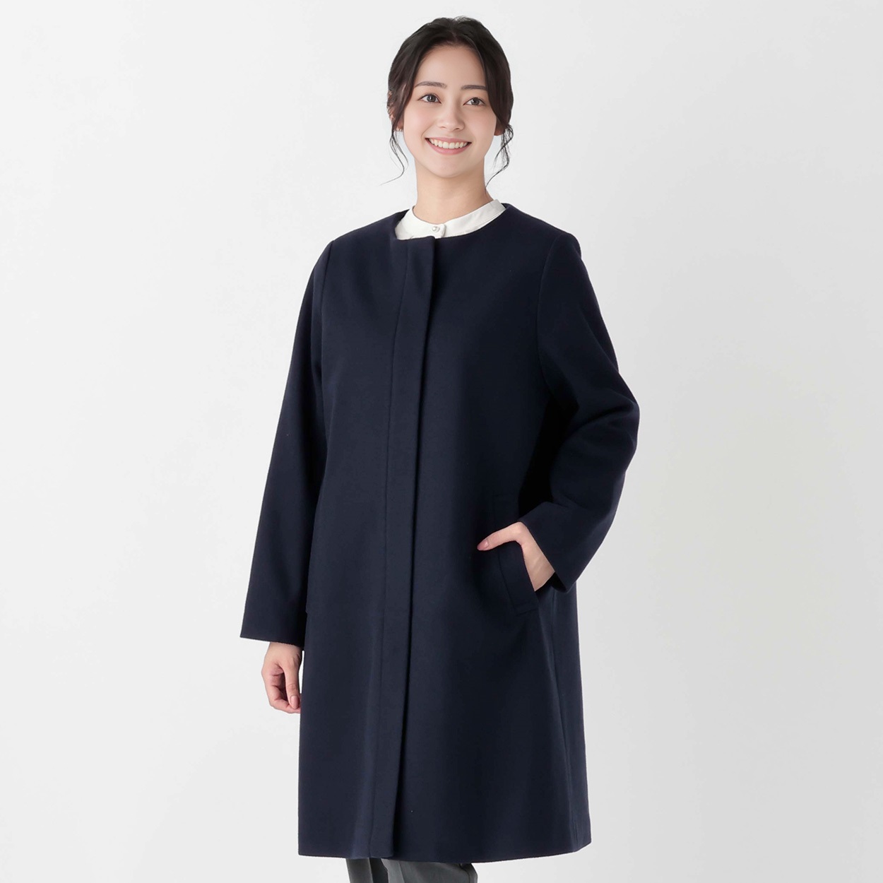 AirWOOLISH 2WAY比翼ロングコート レディス Purelast(ピュアラスト