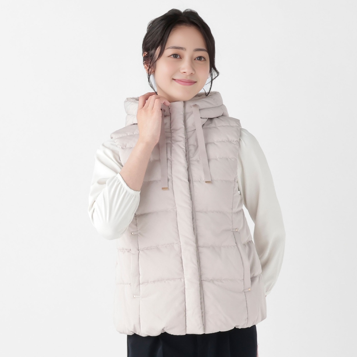 ハイブリット中綿ベスト レディス Purelast(ピュアラスト) 257PL003MH