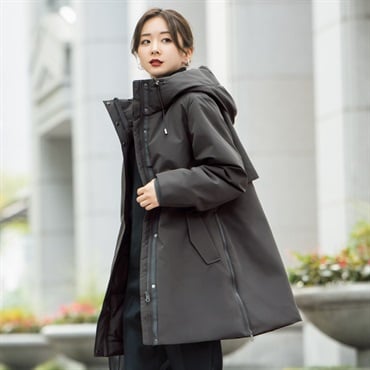 サイドZIP キルト切替中綿コート レディス Purelast(ピュアラスト