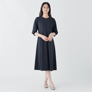 商談中新品★エマジェイムス★ストレッチワンピース EMMA JAMES(エマジェイムス) カットジョーゼット ウエスト切替