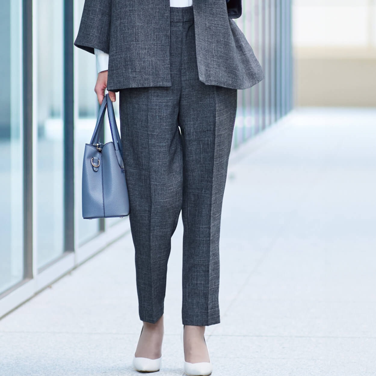 ツイードライク テーパードパンツ レディス ESPRITMUR(エスプリ