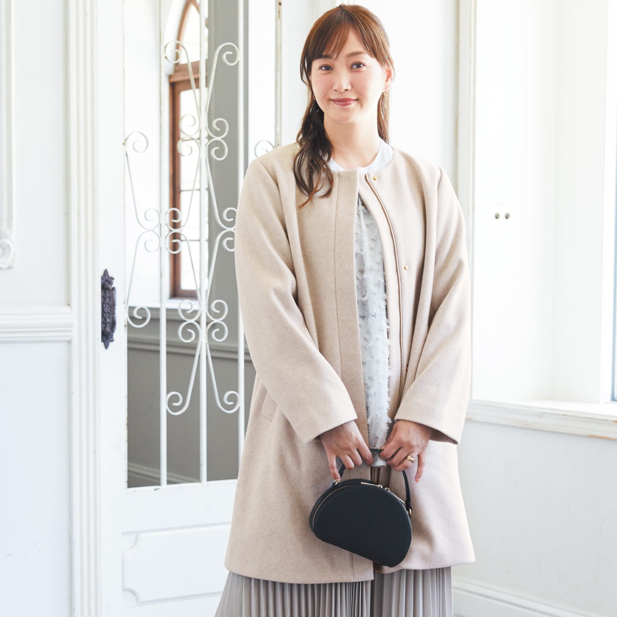 AirWOOLISH NEO フード脱着ミドル丈コート レディス Purelast(ピュア