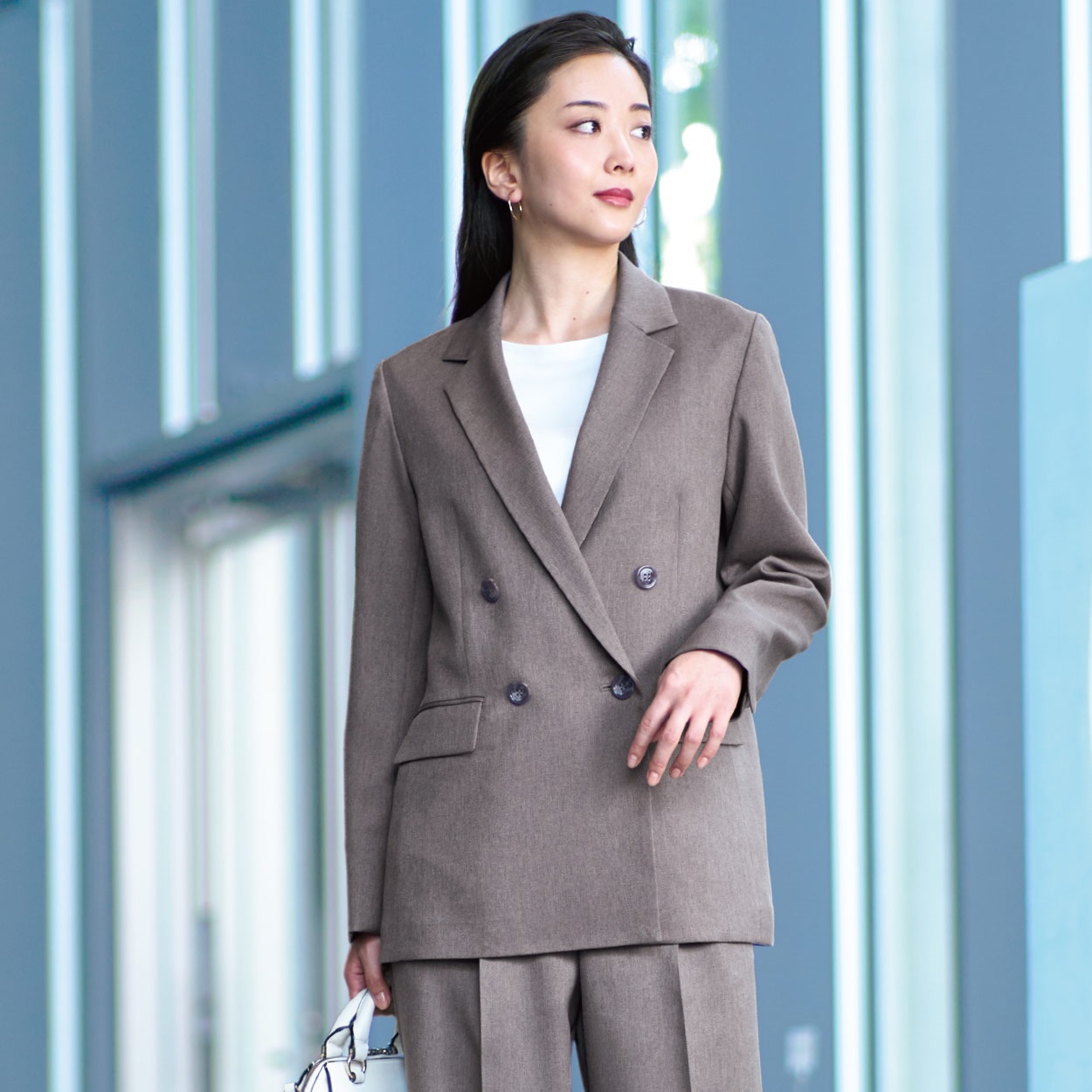 シャークツイード ダブルブレストジャケット レディス ESPRITMUR