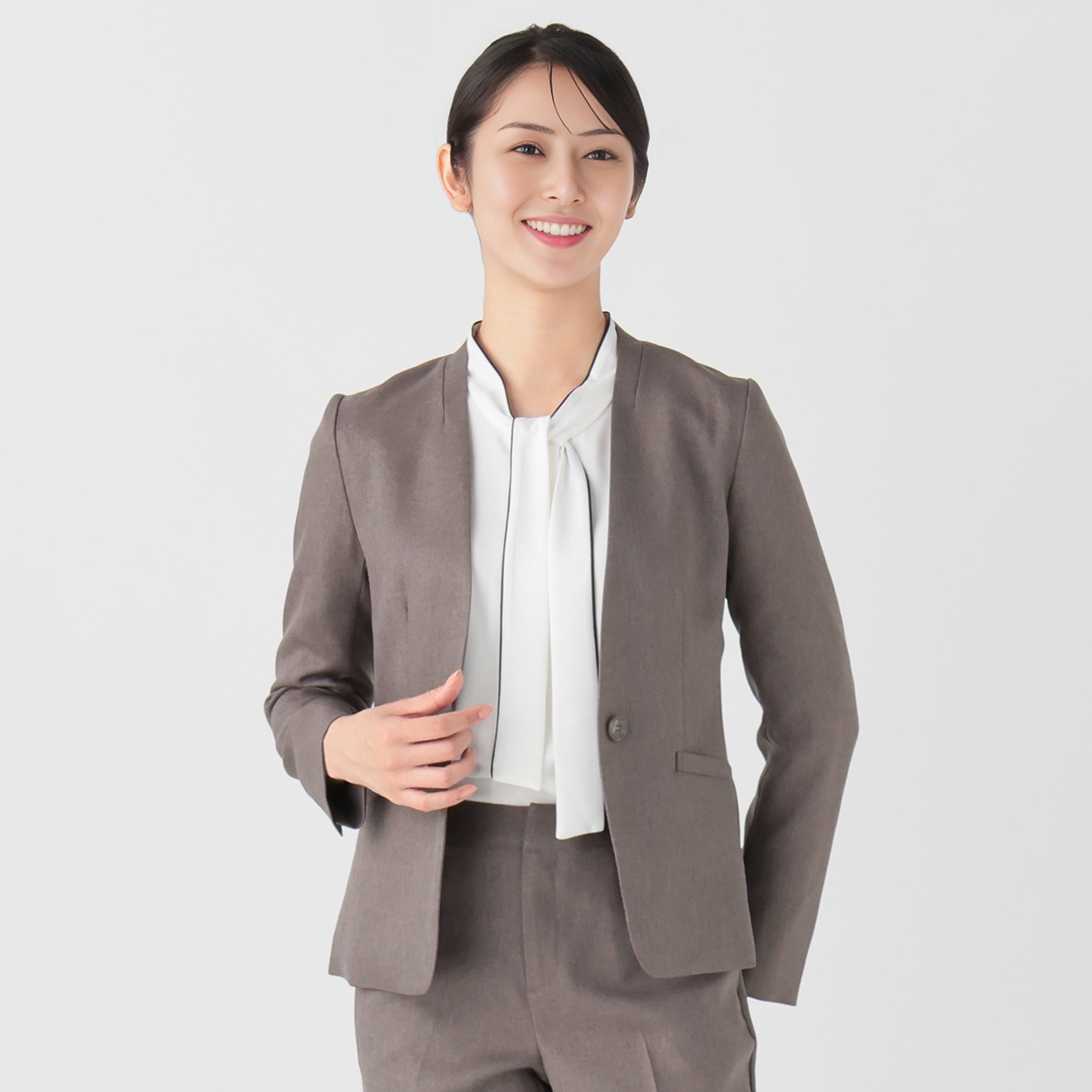 シャークツイード カラーレスジャケット レディス ESPRITMUR