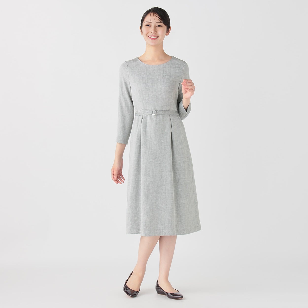 イシュタル ツイード タックワンピース ベルト付き レディス ESPRITMUR(エスプリ