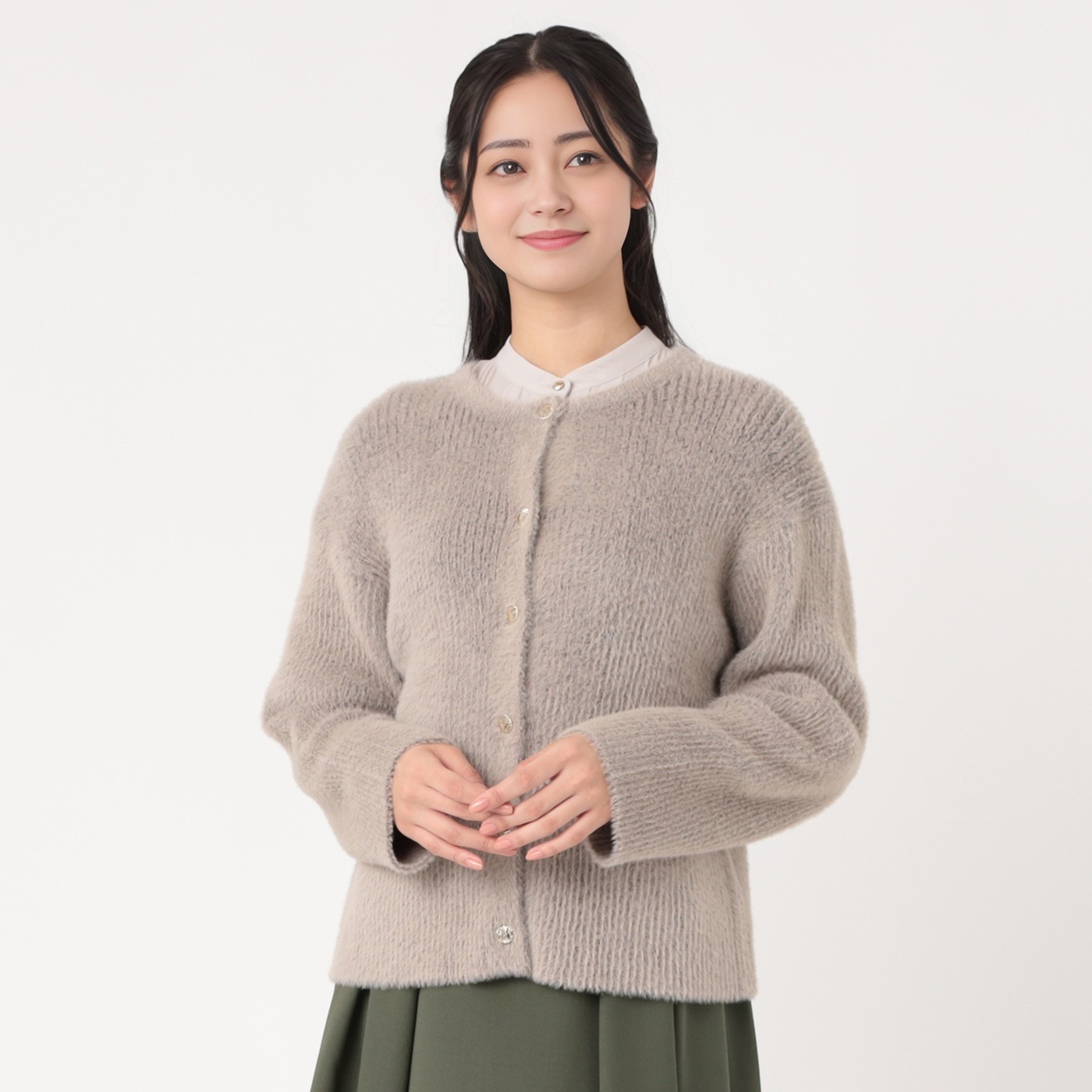 シャギーニット ジャケット レディス EMMA JAMES(エマジェイムス