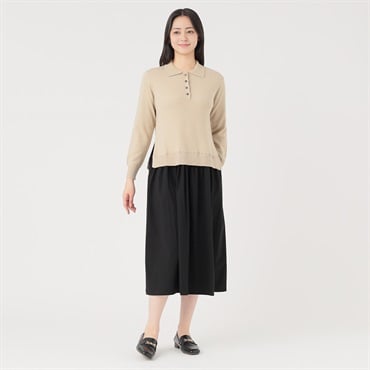 衿ニットスカートドッキングワンピース レディス EMMA JAMES (エマ