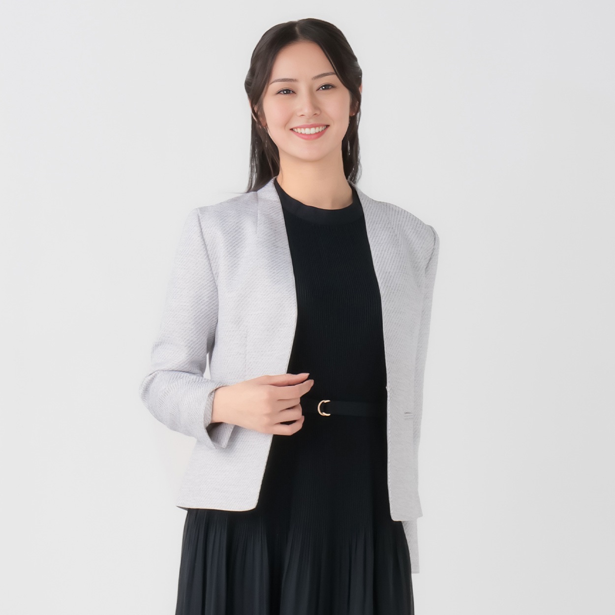 ツイード カラーレスジャケット レディス Purelast(ピュアラスト