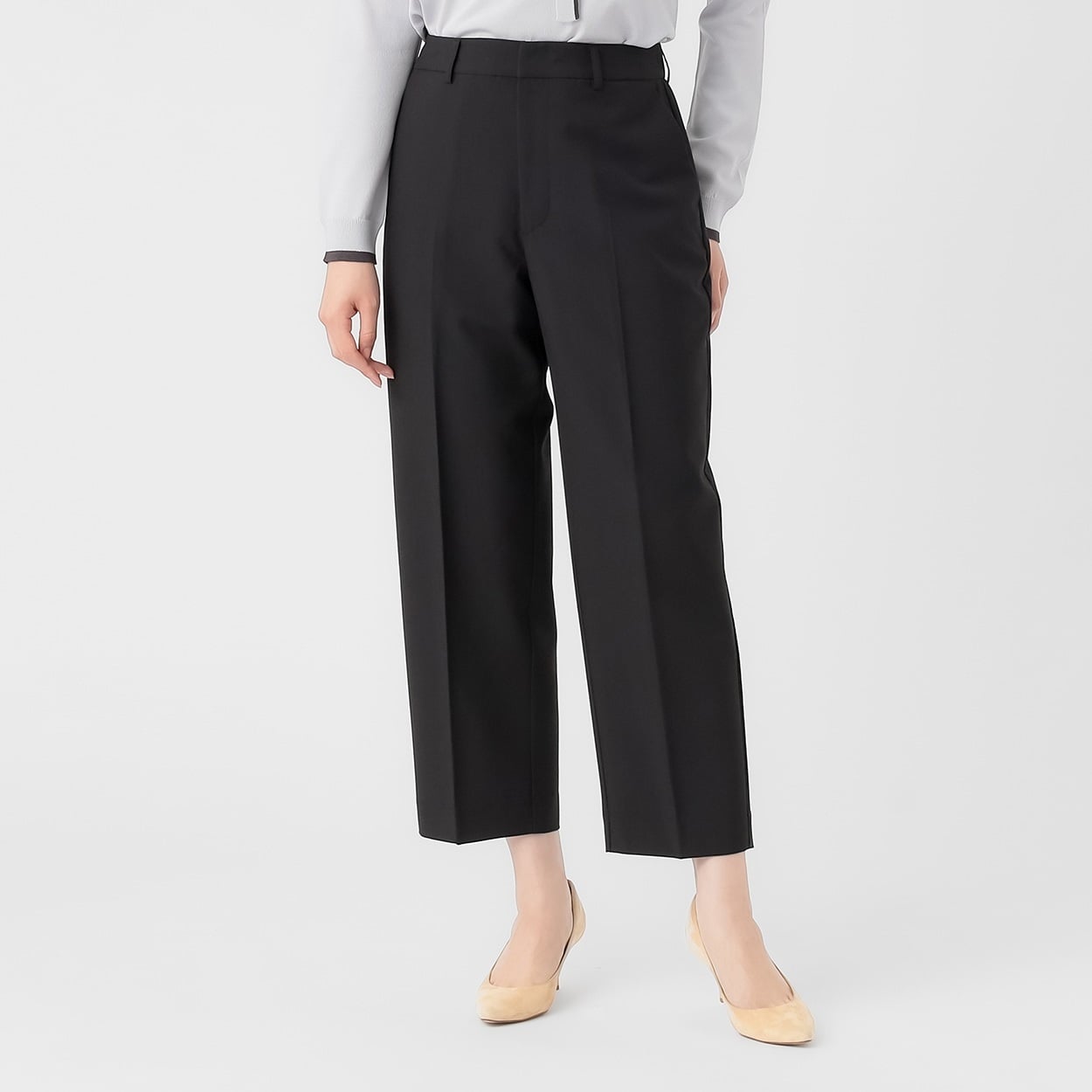 ストレートパンツ レディス EMMA JAMES(エマジェイムス) 266EM428CT(クロ-XL)