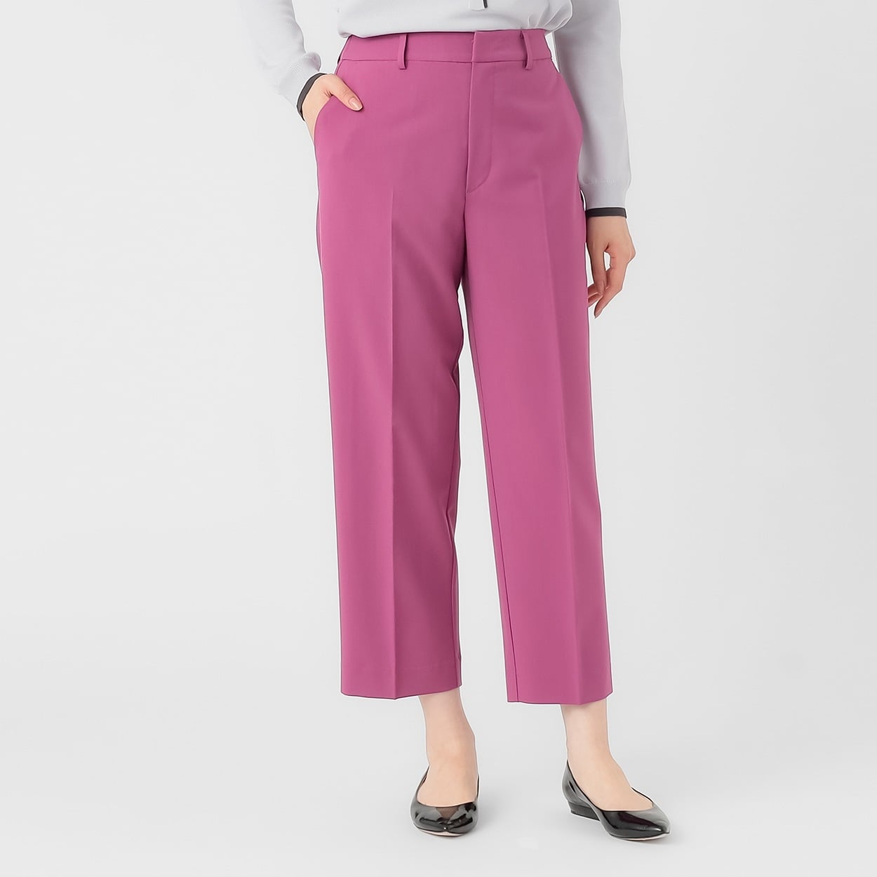 ストレートパンツ レディス EMMA JAMES(エマジェイムス) 266EM428CT(ウスムラサキ-L)