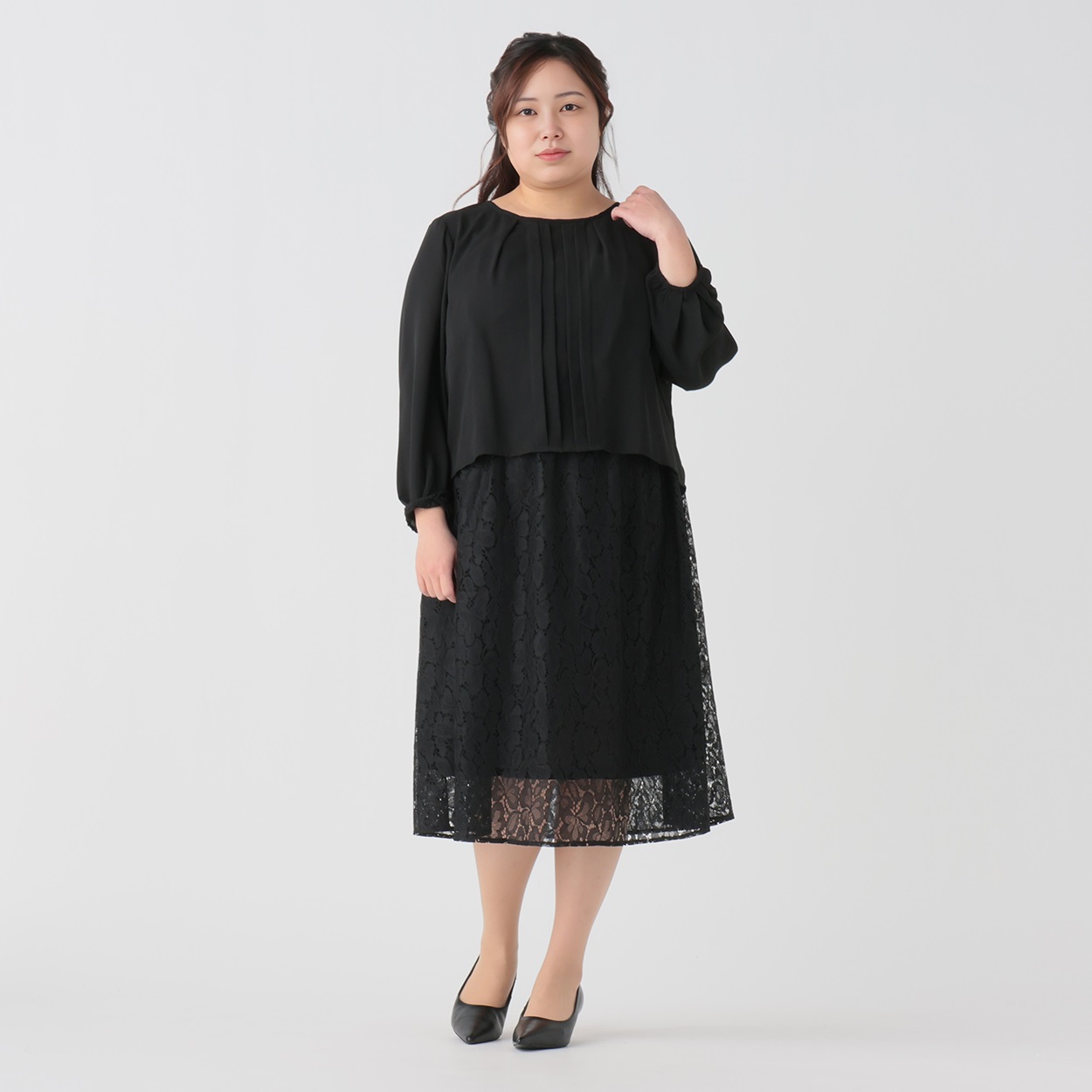 大きいサイズ プリーツワンピース レディス Purelast(ピュアラスト
