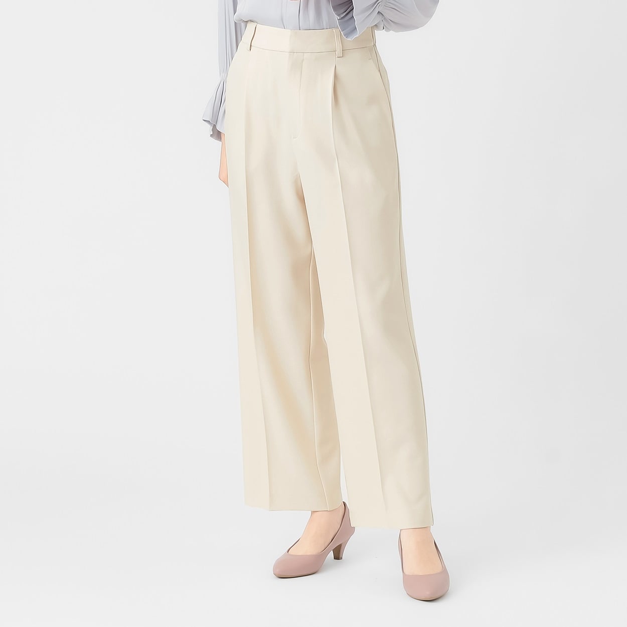 のびラク ストレートパンツ レディス EMMA JAMES(エマジェイムス) 266EM416MH(ウスチャ-XL)