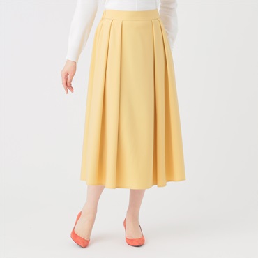 美メイク タックフレアースカート レディス EMMA JAMES(エマジェイムス) 266EM430CT(ウスキイロ-M)