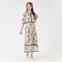 Bo・Dre(ボ・ドレ) 配色花柄レースドレス レディス 255BD160AS(ウスチャ-M)