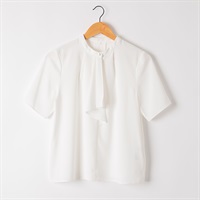 ラッフル付ブラウス 半袖 レディス ESPRITMUR(エスプリミュール) 262ES001CT(シロ-M)