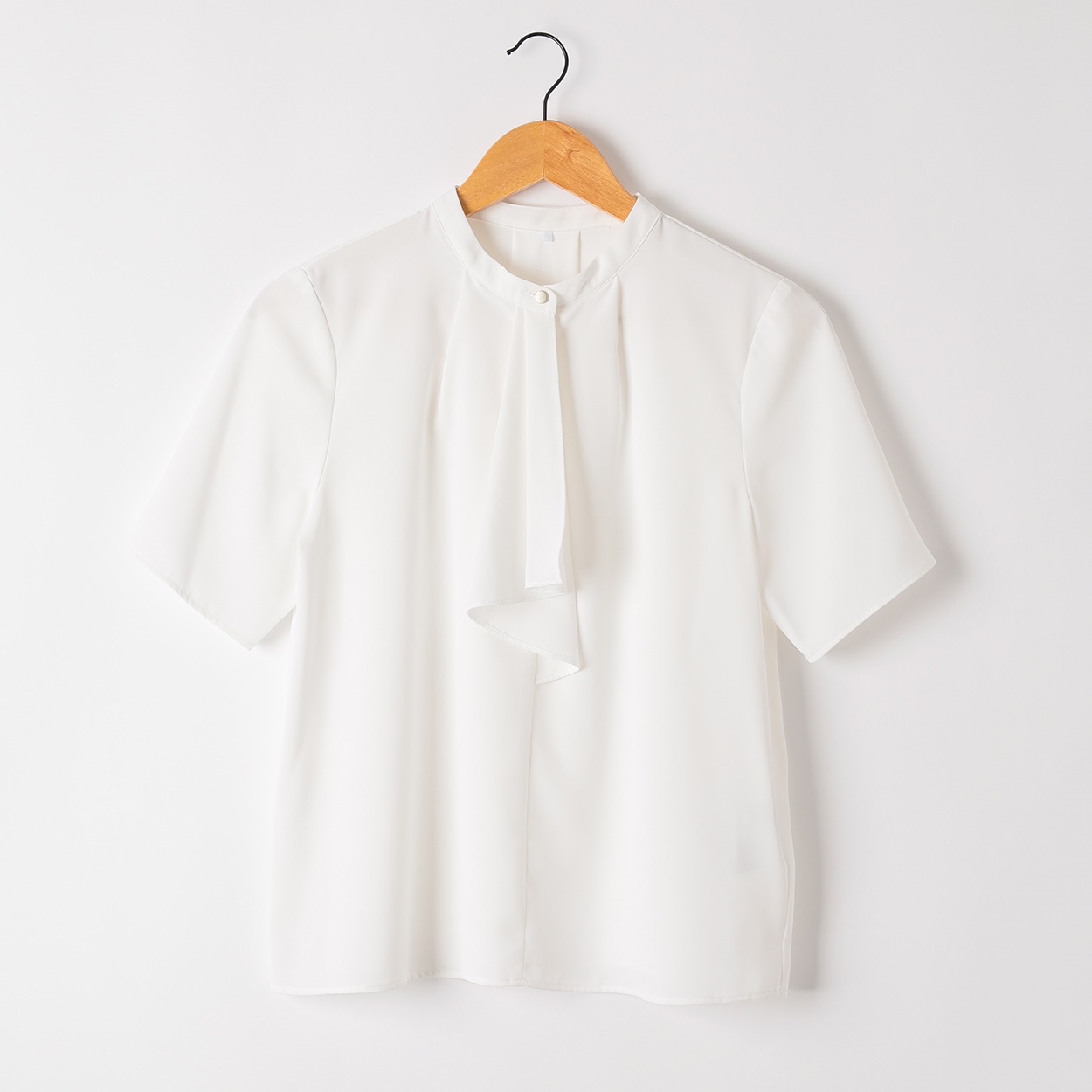 ラッフル付ブラウス 半袖 レディス ESPRITMUR(エスプリミュール) 262ES001CT(シロ-L)