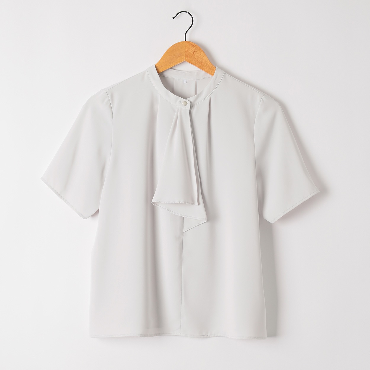 ラッフル付ブラウス 半袖 レディス ESPRITMUR(エスプリミュール) 262ES001CT(ウスクロ-M)