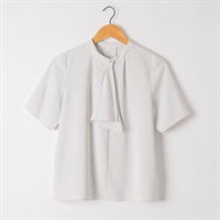 ラッフル付ブラウス 半袖 レディス ESPRITMUR(エスプリミュール) 262ES001CT(ウスクロ-M)