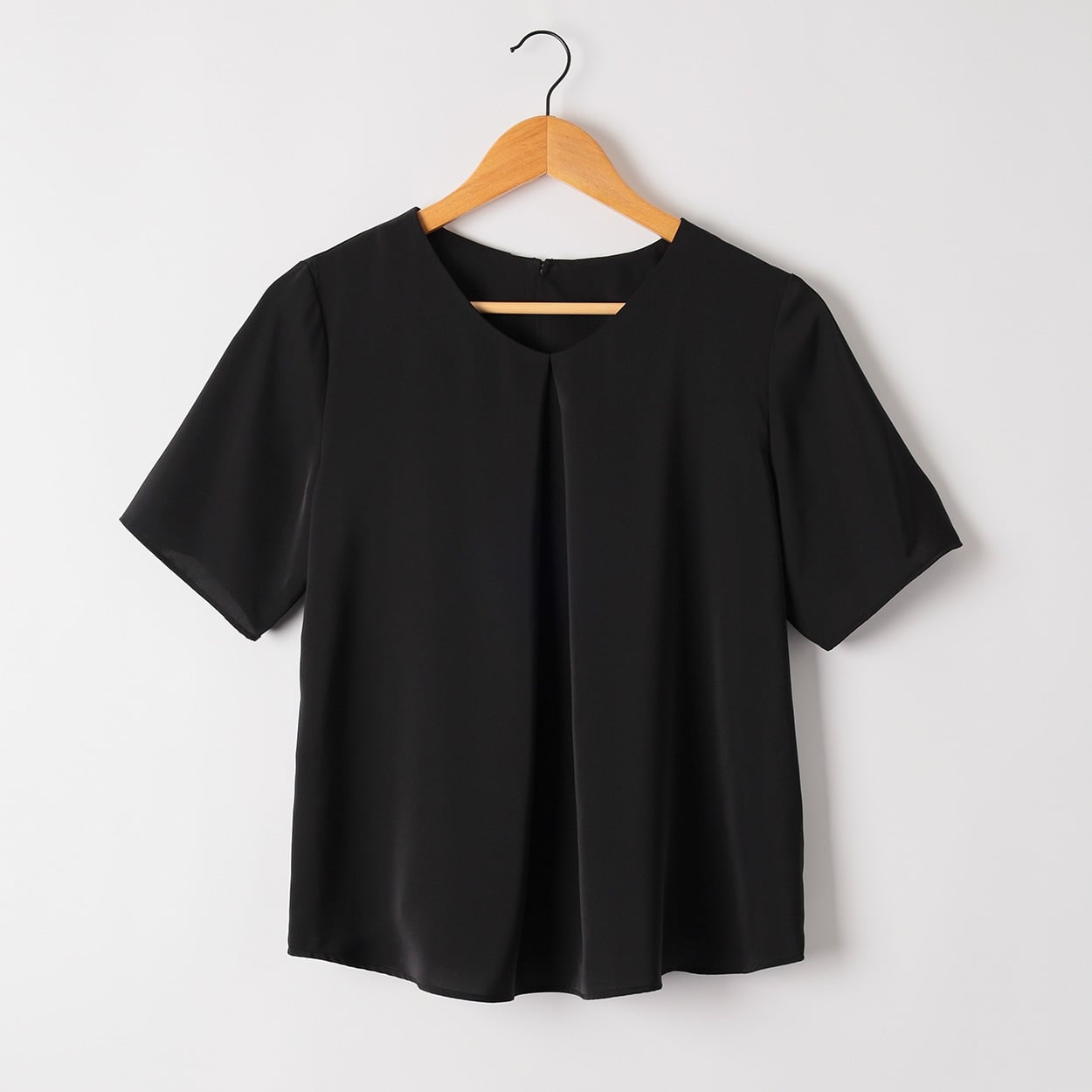 タックブラウス 半袖 レディス ESPRITMUR(エスプリミュール) 262ES002CT(クロ-XL)