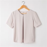 タックブラウス 半袖 レディス ESPRITMUR(エスプリミュール) 262ES002CT(ウスアカ-M)