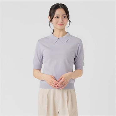 EMMA JAMES(エマジェイムス) 衿付きニットプルオーバー レディス 262EMJ048CT