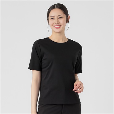 大人キレイ クルーネック Tシャツ レディス ESPRITMUR(エスプリミュール) 262ES495CT(クロ-M)