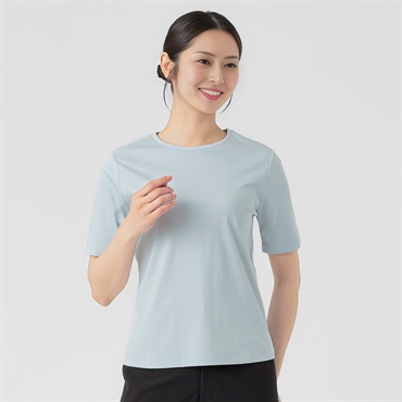 大人キレイ クルーネック Tシャツ レディス ESPRITMUR(エスプリミュール) 262ES495CT(ウスアオ-M)