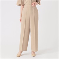 麻調素材 ストレートパンツ レディス EMMA JAMES(エマジェイムス) 262EM469CT(ウスチャ-M)