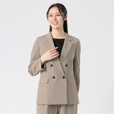 2WAYワッシャー ダブルブレストジャケット レディス ESPRITMUR(エスプリミュール) 262ES242SW(ウスミドリ-M)
