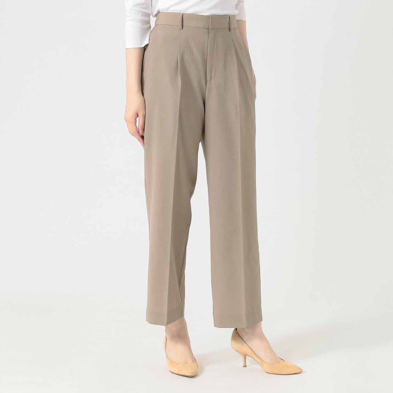 2WAYワッシャー ワイドパンツ レディス ESPRITMUR(エスプリミュール) 262ES243SW(ウスミドリ-M)