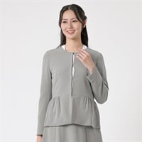 シルキーツイルセットアップ ペプラムジャケット レディス ESPRITMUR(エスプリミュール) 265ES002SW(ウスクロ-M)