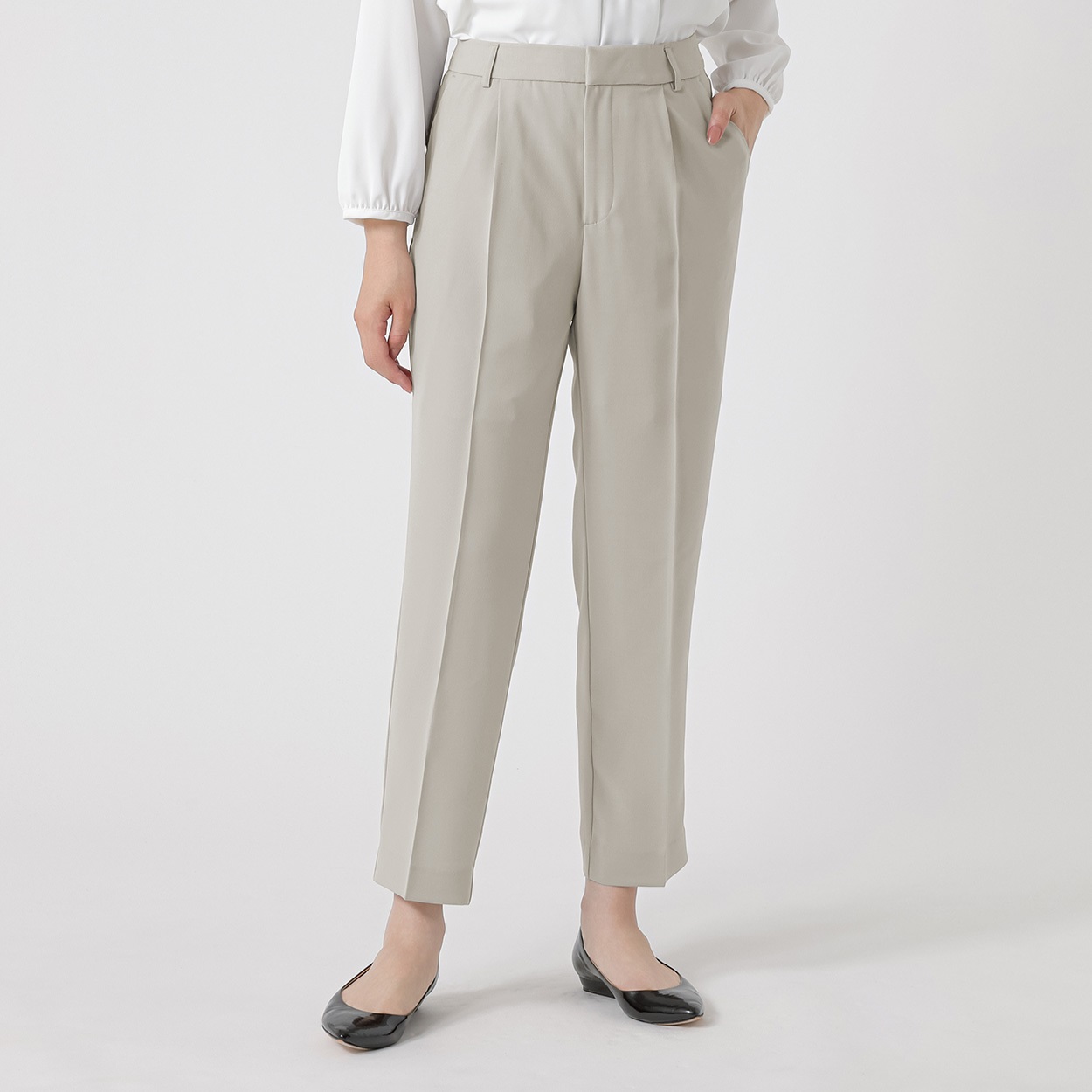 シルキーツイルセットアップ テーパードパンツ レディス ESPRITMUR(エスプリミュール) 265ES003SW(チャ-XL)