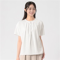汗隠し バンドカラータックカットソー レディス EMMA JAMES(エマジェイムス) 262EM158TH(シロ-M)
