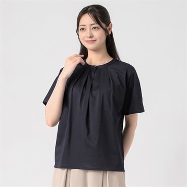 汗隠し バンドカラータックカットソー レディス EMMA JAMES(エマジェイムス) 262EM158TH(コイアオ-M)