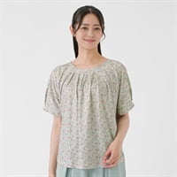 胸元タックドルマンスリーブ ブラウス レディス EMMA JAMES(エマジェイムス) 263EM332MH(小花柄-M)