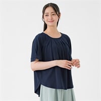 胸元タックドルマンスリーブ ブラウス レディス EMMA JAMES(エマジェイムス) 263EM332MH(コイアオ-M)