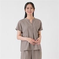 風通ルンセットアップ 半袖キーネックブラウス レディス ESPRITMUR(エスプリミュール) 263ES002CT(Ａウスチャ-M)