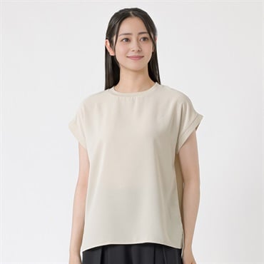 胸元ワンポイント刺しゅう 布帛Tシャツ レディス EMMA JAMES(エマジェイムス) 263EM325HT