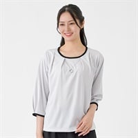 アクセサリー付き 配色ブラウス レディス ESPRITMUR(エスプリミュール) 263ES503CT(ウスチャ-M)