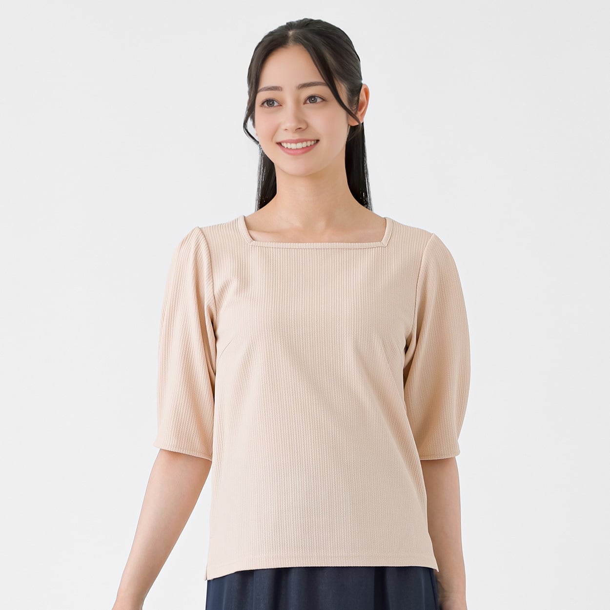 EMMA JAMES(エマジェイムス) サッカーストライプ スクエアネックプルオーバー レディス 263EMJ061CT(ウスチャ-XL)