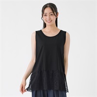 EMMA JAMES(エマジェイムス) 裾レース タンクトップ レディス 263EMJ062CT(クロ-M)