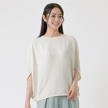 5分袖デザインドルマン ブブラウス レディス EMMA JAMES(エマジェイムス) 263EM1089FM(キナリ-M)